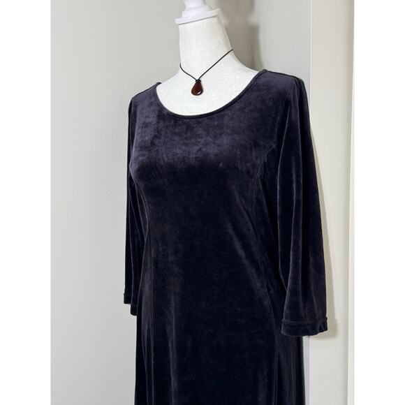 Vintage Velvet Whimsygoth 90s Long Dress - Picture 2 of 4